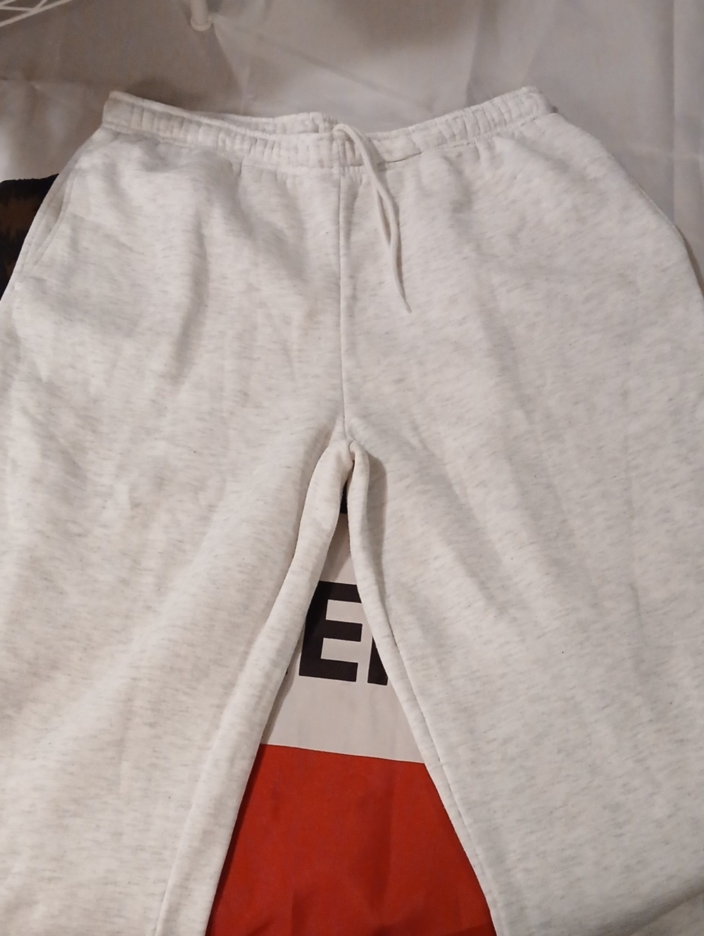 Cozy Drawstring Sweatpants in Light Heather Gray